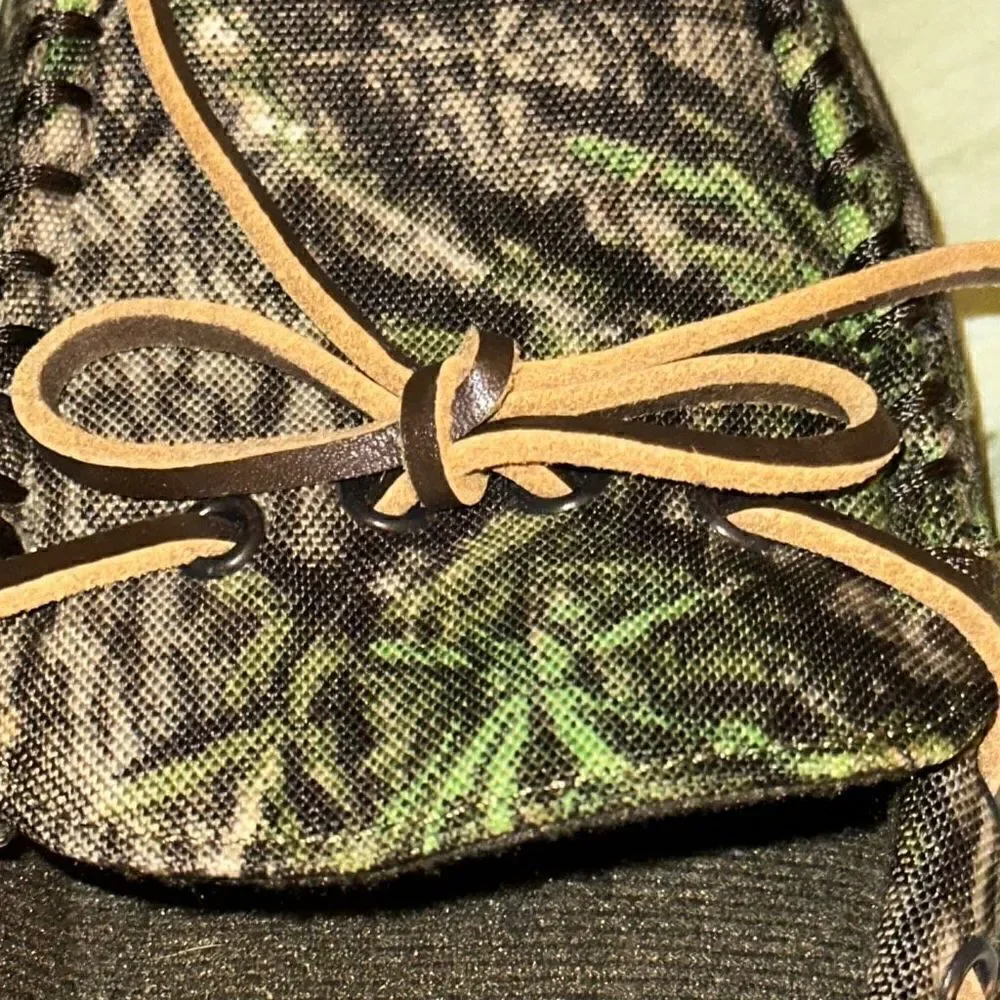 Puritan Ladies Size S (7-8) Green Camo Slip-On Flats Comfort Footwear - Picture 9 of 9